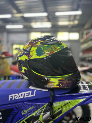 Шлем интеграл HETOSHI XD1-223 цв. Черный с мультипринтом  р. L