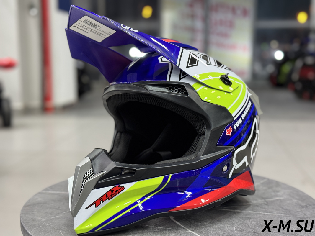 Шлем кроссовый HETOSHI Сине-желто-красный AD3-14 цв.  р. M