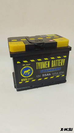 Аккумуляторная батарея 6СТ-55 Тюмень 242*175*190 500А (О/П)