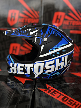Шлем кроссовый детский HETOSHI Cross-Kids KY-B12 цв.Сине-черно-белый Матовый р.Y-L