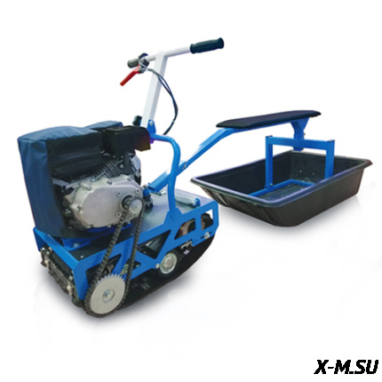 Мотобуксировщик НЕВА МС-1К с санями и сиденьем