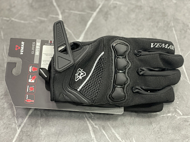 Перчатки взрослые VEMAR XD2-116  цв. Черный с белым  р. L