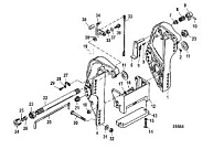 Кронштейн транца (электрический) 2-Х ТАКТНОГО ПЛМ MERCURY 60 Серийный номер от 9973100 до 0P016999