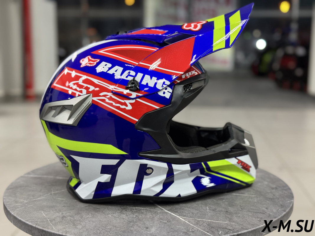 Шлем кроссовый HETOSHI Сине-желто-красный AD3-14 цв.  р. S